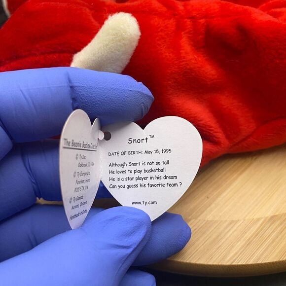Ultra rare and collectible, Snort the Bull.  2 beanie set.  Both mint condition - Picture 13 of 16